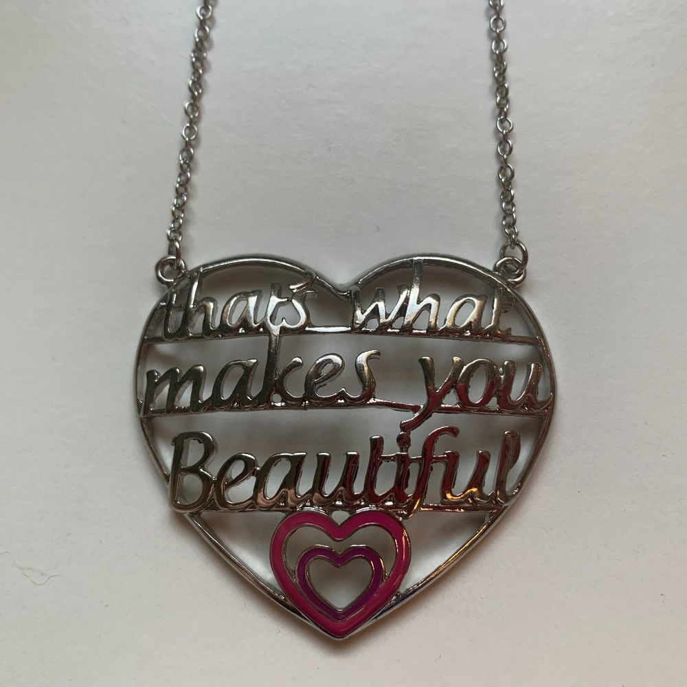 One Direction “What Makes You Beautiful” Heart Necklace